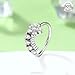 Melighting 20G Flower Nose Hoop Ring 925 Sterling Silver Nose Piercing Seamless Open Clear CZ Helix Piercing 8 mm Cartilage Earring Nose Ring Hoop for Women