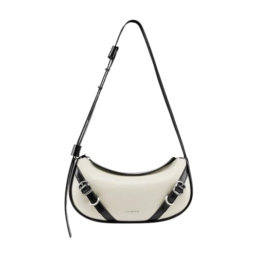Small Purse Leather Bags For Women: White Shoulder Handbags Crossbody Bag - Adjustable Straps for Ladies Classic Vacation