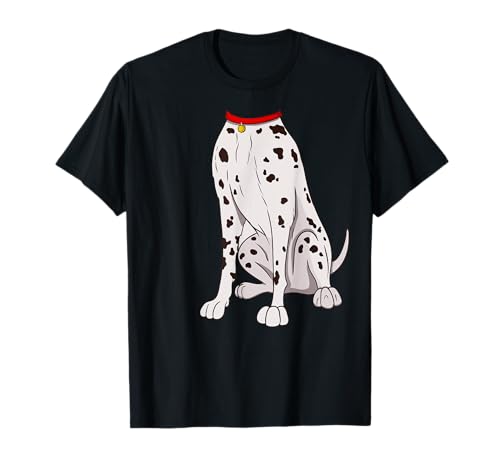 Dalmatiner Kostüm T-Shirt für Halloween Hund Tier Cosplay T-Shirt