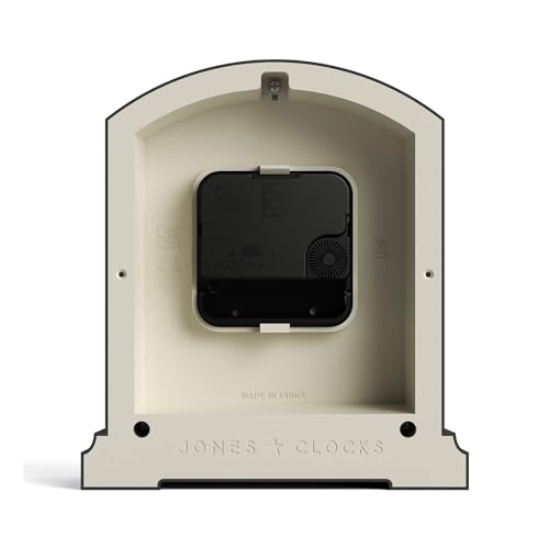 Jones Clocks® Tavern mantel clock | Modern arch top design | Dark grey | Contemporary classic style for desk, table, shelf or bedside