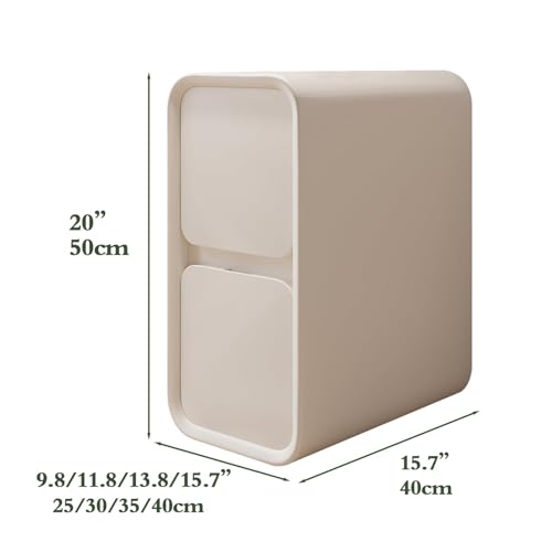 Table de chevet compacte 25 cm grise | Petite table d'appoint de chambre - 2
