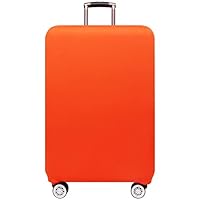Hiseng Solid Color Travel Trolley Case Cover Elastic Protector Washable Spandex Suitcase Cover Luggage Storage Covers for 18-32 Inch Luggage Cover for Adult and Kids (Orange,L (25-28inch))