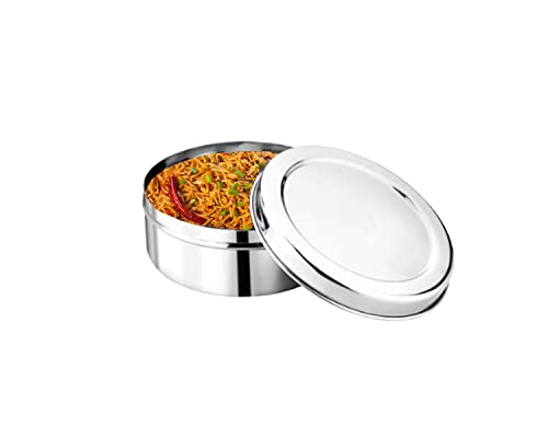 Image of BLeaf Stainless Steel - Single Lunch Box /Tiffin Box Without Clip-Food Grade 1 Tier (700ml) (Pack of 2)