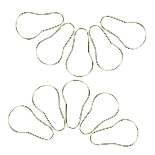 VICASKY 20pcs Gourd Buckle Shower Curtain Hooks Stylish Stainless Steel Rings for Bathroom Window Drapes Rustproof Design Versatile Use for Curtains Rods Elegant Golden Finish
