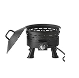 Brasero Exterior Jardin Brasero portátil de gas propano 50.000 BTU, marco acero negro