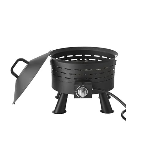 Brasero Exterior Jardin Brasero portátil de gas propano 50.000 BTU, marco acero negro
