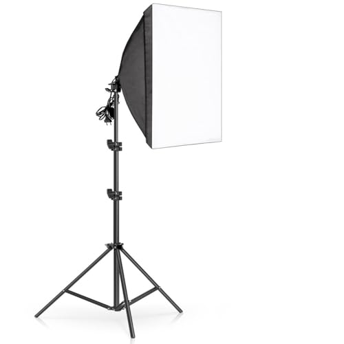 Image of Photography Softbox Lighting Kits 50x70CM Soft Box E27 Bulb Continuous Photography Light Photo Studio Equipment for Camera Shooting Video Recording