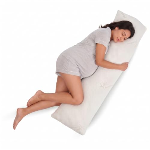 Snuggle-Pedic Body Pillow for Adults Cozy Comfort Down Alternative Pregnancy Pillows - Soft Supportive Breathable Side Sleepers Maternity Pillow - Long Cuddle Pillow for Bed 20x54 Full Body Pillow