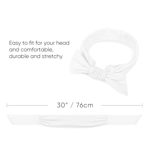 Image of DRESHOW 6 PCS Adjustable Headbands for Women Knotted Headbands Elastic Non-Slip Fashion Hair Bands for Workout Sports Running Yoga