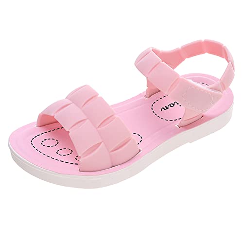 Children Sandals Soft Flat Shoes Fashion and Comfortable Small Medium and Large Children Soft Bottom Kids Thong (Pink, 10.5-11 Years Big Kids)