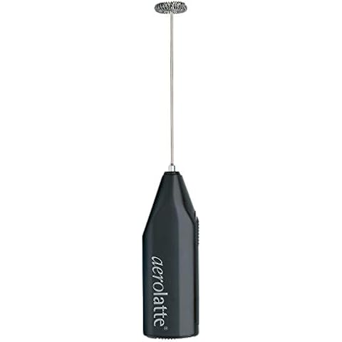 aerolatte Milk Frother with Storage Tube, Black, Stainless Steel Cover