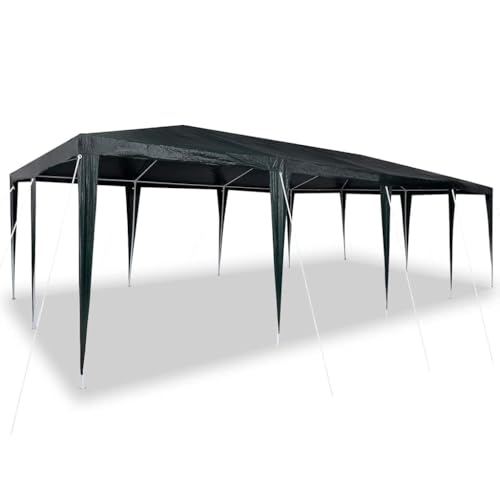 Tente de fete robuste structure acier bache verte durable 8x4m - 4