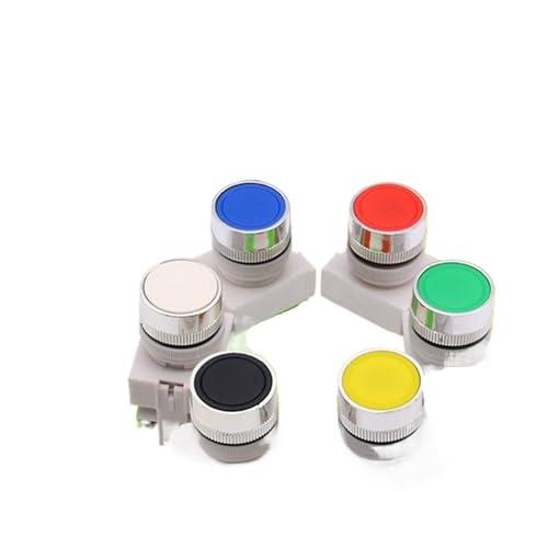 Bouton plat ne verrouille pas LAY37-11 BN Y090 réinitialisation rapide 22mm blanc
