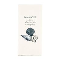 Algopix Similar Product 1 - Mud Pie Watercolor Shell Towel (Beach)
