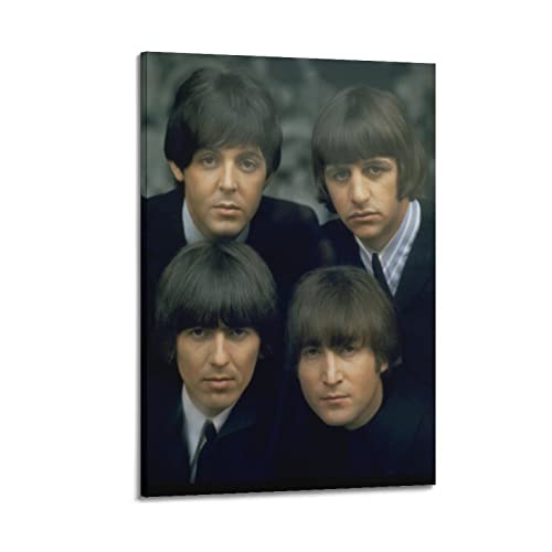 SHUPSY The Beatles – Poster décoratif sur toile – Impression moderne pour chambre à coucher – 40 x 60 cm - Les Beatles, Paul McCartney, John Lennon, RIngo Starr, George Harrison SHUPSY The Beatles - Poster décoratif sur toile - Impression moderne pour chambre à coucher - 40 x 60 cm