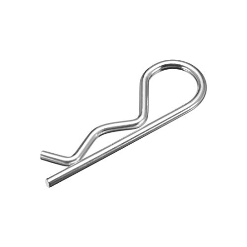 Pasadores de clip de acero al carbono de alta resistencia en R 3mm x 60mm plateados
