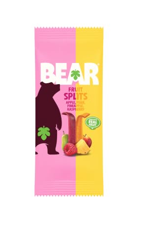 BEAR Real Fruit Snack Splits - Gluten Free, Vegan, and Non-GMO - Raspberry and Pineapple – Healthy School And Lunch Snacks For Kids And Adults, 0.7 Ounce (Pack of 18) - image 5