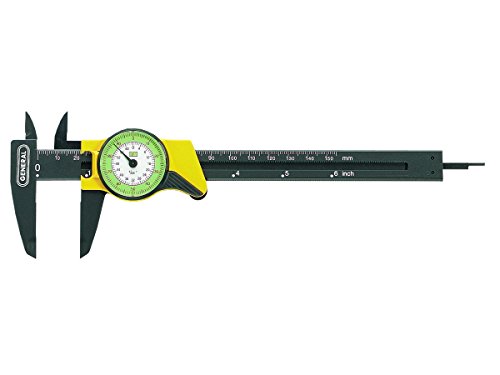 General Tools 142 Plastic Dial Caliper, 0-6' Range, .01' & 1/64'