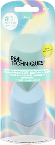 Set d'éponges maquillage liquide et poudre Haze Mcs+Mps Real Techniques