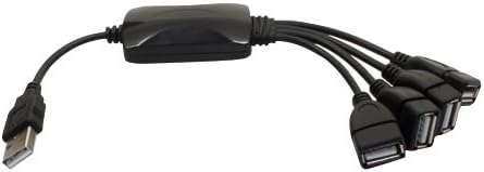 AleratecHigh-Speed Flexible USB 4-Port Hub with Splitter Cable