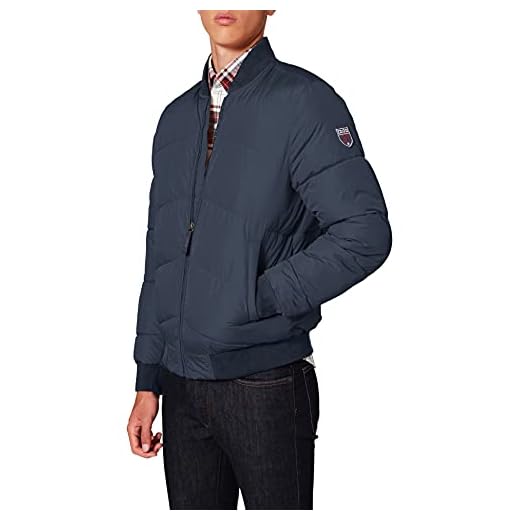 Izod Bomber Puffer Jacket Chaqueta, Azul (Navy Blazer 410), M para Hombre
