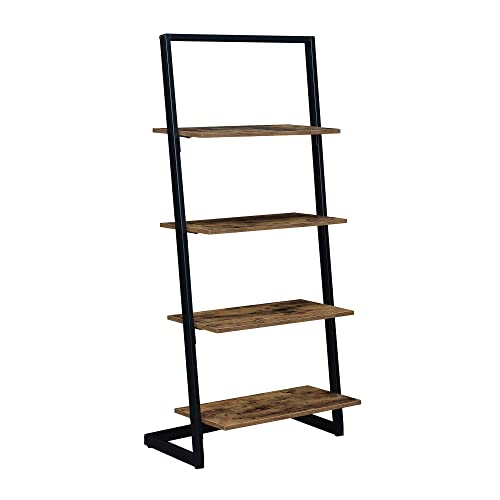 Convenience Concepts Graystone Ladder Bookshelf, Barnwood/Black