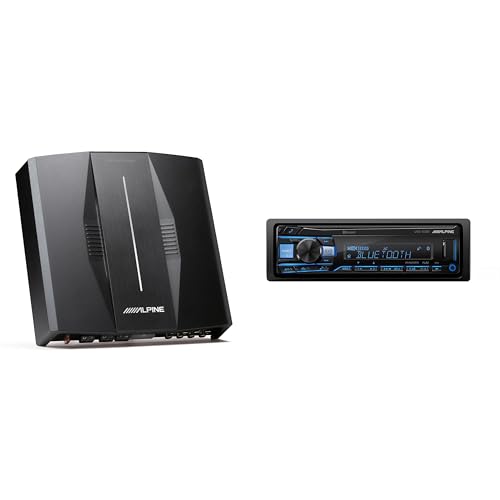 Image of Alpine UTE-83BT Mech-Less Digital Media Rec. Bluetooth® & PXE-C80-88 OPTIM8 8-Channel Hi-Res DSP Amp Bundle