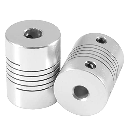 Wellenkupplung flexibel 5mm 8mm Modellbau Shaft Coupler Druck 3D Drucker Alu, Größe:5 x 8 x 25 mm Cover