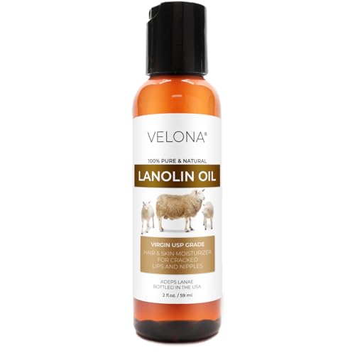 velona Lanolin Oil USP Grade 2 fl oz | 100% Pure and Natural Carrier Oil | Refined, Cold pressed | Skin, Hair, Body & Face Moisturizing | Use Today - Enjoy Results