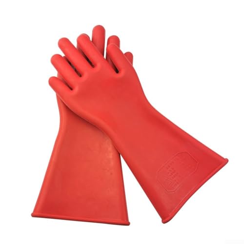 1 paire de gants isolants en caoutchouc 5 kV pour travaux électriques et mécaniques pour le travail avec des fils sous tension, protection contre les chocs électriques pour l'installation de fils