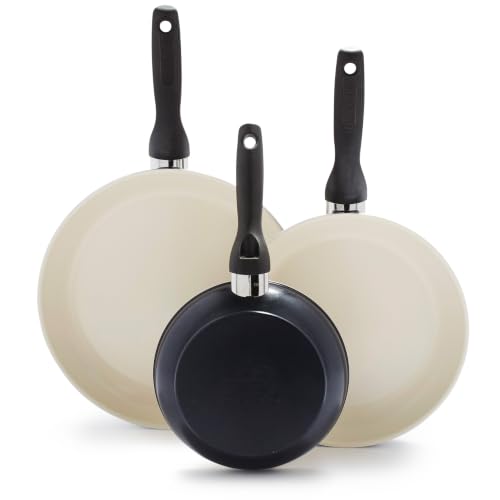 GreenPan Rio 3-Piece Ceramic Nonstick Skillet Set