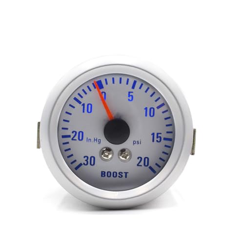 DriSentri Boost Gauge 2 52mm LED PSI Turbo Boost Gauge Pressure Blue Light Universal 0~30in.Hg / 0-20PSI