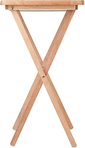 KUSH Folding Coffee Table Natural Wood Coffee Table Laptop Table Tv/Snack Table Foldable Outdoor Camping Table Solid Oak Coffee Table 65 x 37 x 48 cm.