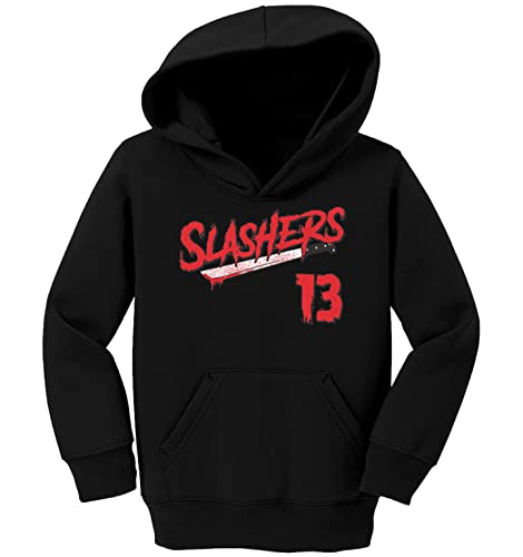 Haase Unlimited Slashers Voorhees 13 Jersey - Horror Toddler/Youth Fleece Hoodie