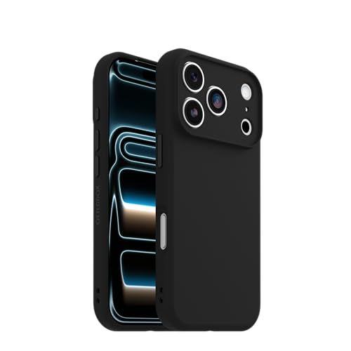 Image of OtterBox iPhone 17 Pro Figura Series Case - Black - Aesthetic, Silicone Phone Cases, Protective Minimalist Design, MagSafe iPhone Case with Camera Protection