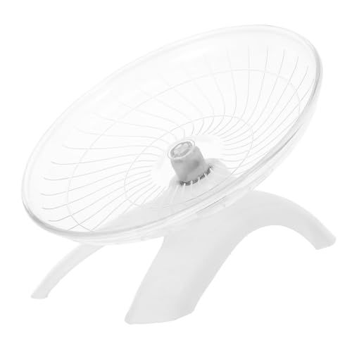 iplusmile ハムスター回し車おもちゃ ハムスターランニングエクササイズホイール 小さなホイール受け皿 エクササイズホイール 小動物エクササイズホイール 白い