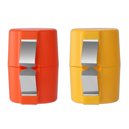 AOTISBAO 2Pcs Handheld Egg Seperator Tool,Portable Separator,Perfect for Baking, Scrambled Eggs & Omelets (Orange&Yellow)