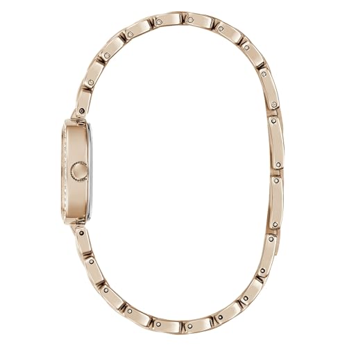 Image of GUESS Square 25mm Rose Gold Dial Analog Women Watch - GW1018L4