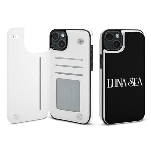 iPhone15Plus�p�P�[�X Luna Sea �蒠�^ �A�C�t�H��15Plus�p�J�o�[ ���z�^ �g�уJ�o�[ PU���U�[ �J�[�h���[ �X�^���h�@�\ �X�}�[�g�t�H���P�[�X