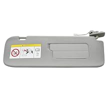 Sun Visor Driver Side Right RH Gray with Mirror & Light Compatible with Tesla Model 3; Model Y 2021 2022 Replace 1490406-01-B; 1490406-31-A-Z