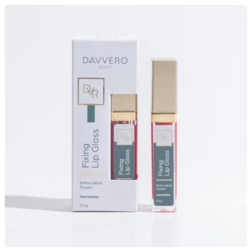 Fixing Lip Gloss DAVVERO BEAUTY 5,5g - Lipgloss Com Brilho Natural, Fórmula Hidratante Para os Lábios, Textura Sedosa, Com Nano Ácido Hialurônico, Nutrição Labial com Vitamina E, Sensação Refrescante Com Óleo de Menta, Vegano, Cruelty-Free Não Testado em Animais, Glúten Free, Livre de Parabenos
