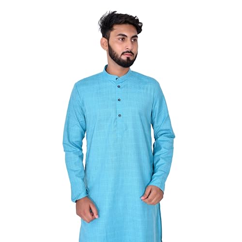 RICHART Plain Self Print Lenin Kurta Beige White Bottom2