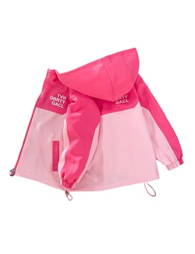 Toddler Boys Girls Windbreaker Jacket Fashion Hoodies Outwear Coat Zipper Raincoat，3T-12T2