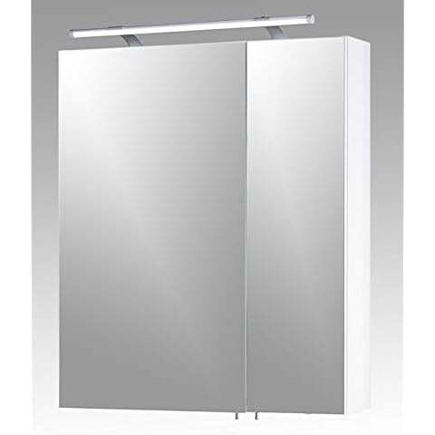 Schildmeyer Spiegelschrank 125095, weiß Glanz Cover