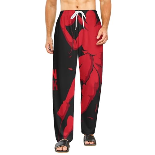 Pantalon de détente basket-ball rouge pour vos week-ends cocooning et nuits douillettes S