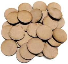 50mm Round Bases (x5) MDF Wooden Laser Cut Crafts Blanks FAST SHIPPING US SELLER