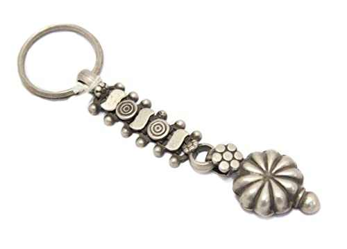 Porte-clés en argent massif au quotidien, l'accessoire Rajasthan Gems chic