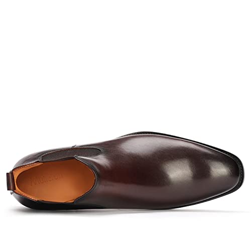Chelsea Boots Men Genuine Leather,Non-Slip, Plain Toe, Casual and Comfortable4
