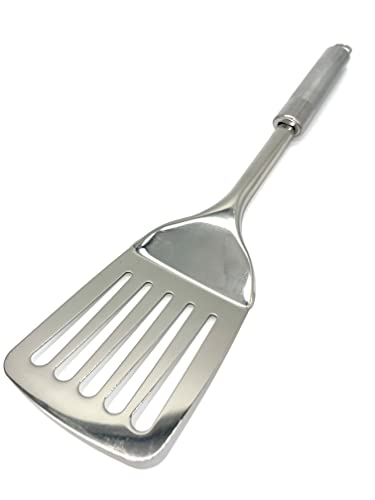 TIJAR® Stainless Steel Spatula Slotted Turner, Strong and Durable Spatula Cooking Turner, Slotted Turner