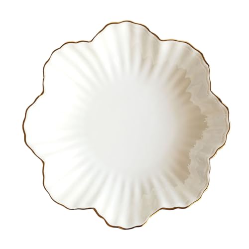 OFFSCH Quality Ceramic Serving Dish Fruit Plate Soup Plate Rice Home Food Tray Dishwasher Safe